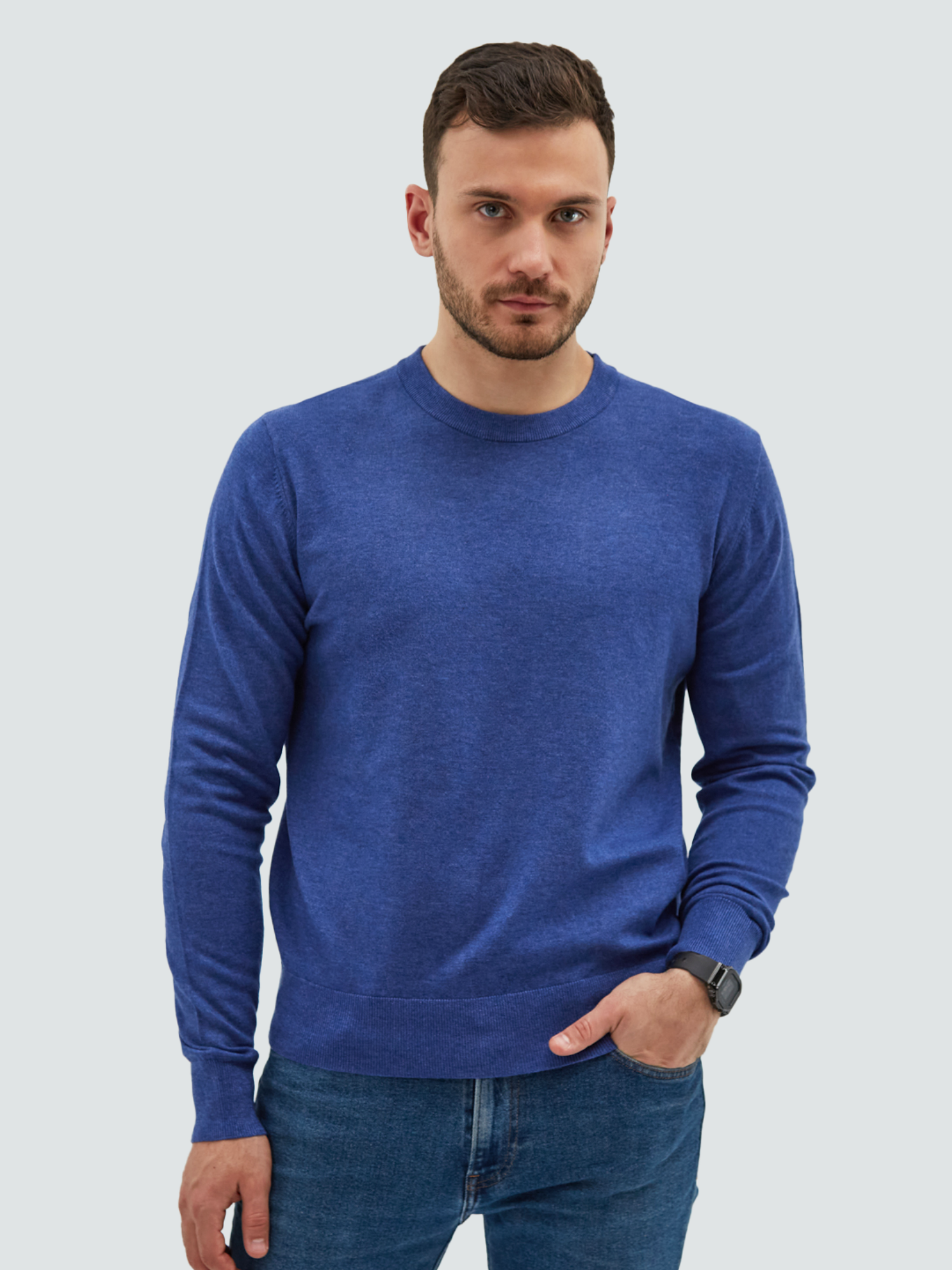 

Джемпер мужской MANAFOFF 8105 голубой XL, 8105