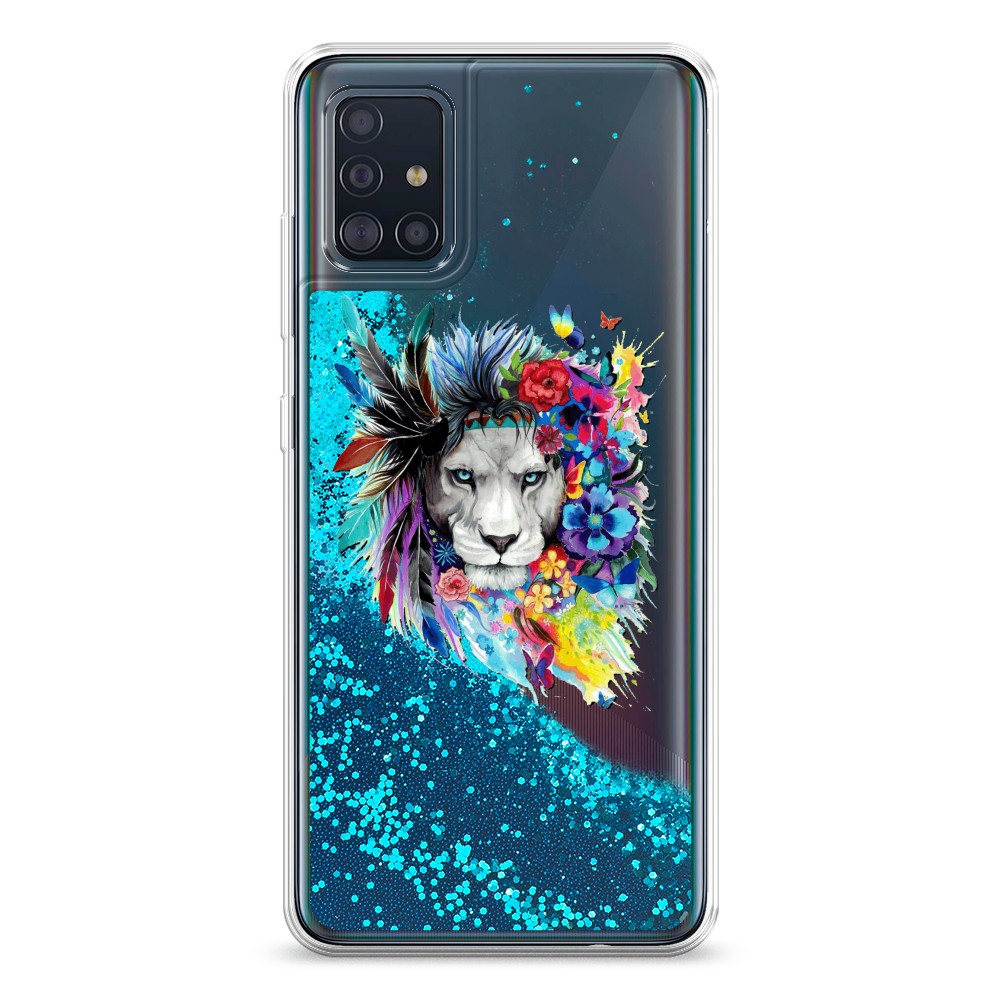 

Жидкий чехол с блестками "Гавайский лев" на Samsung Galaxy A51