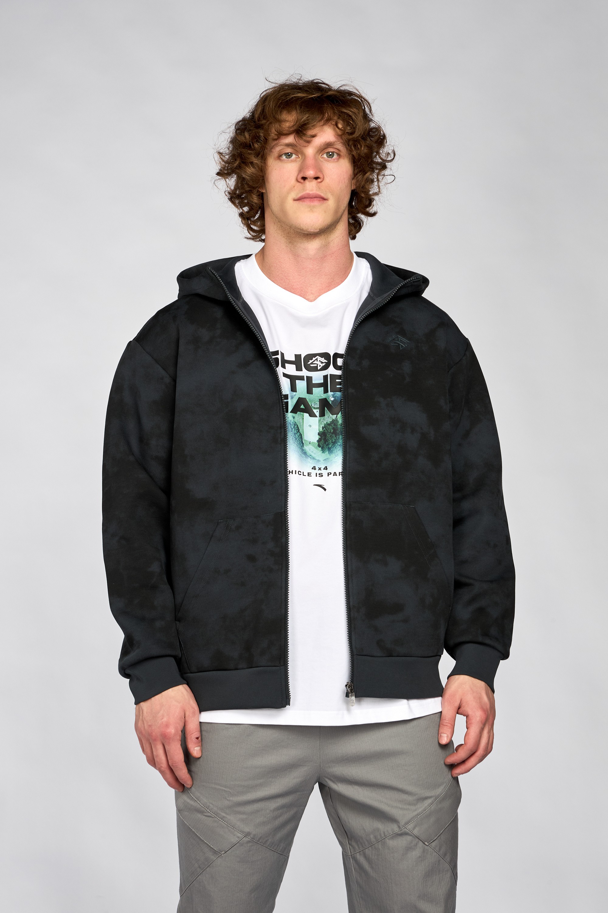 

Толстовка мужская Anta 852411725-3 серая S, Серый, 852411725-3