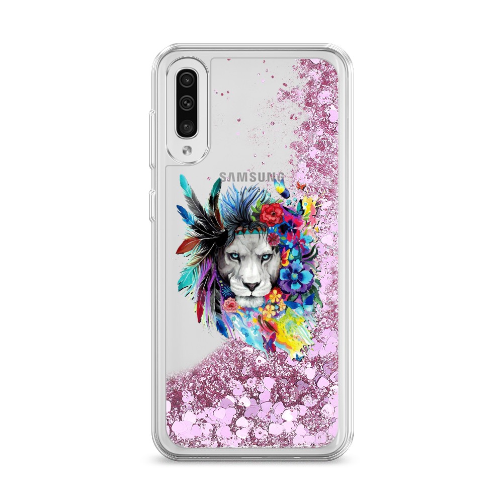 

Жидкий чехол с блестками "Гавайский лев" на Samsung Galaxy A50