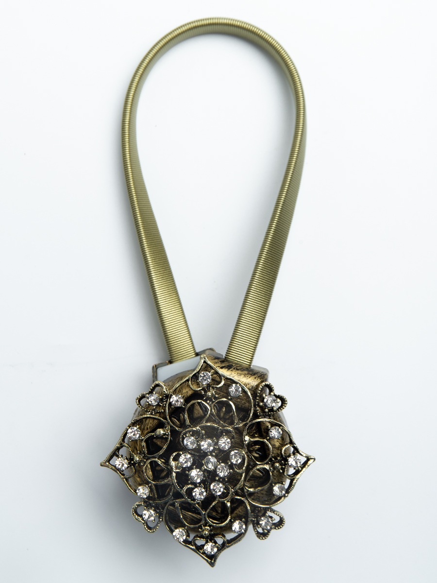 

Подхват для штор на магните Ajur T10-st gld rezinka , держатель , 30 cm, золотой, Золотистый