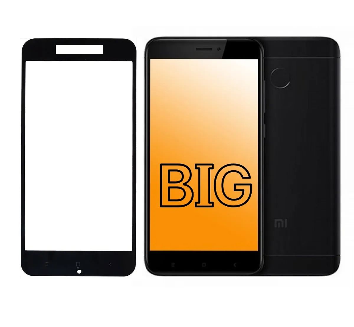 

Защитное стекло для Xiaomi Redmi 4X и Redmi 5A с черной рамкой, Redmi 4X; Redmi 5A