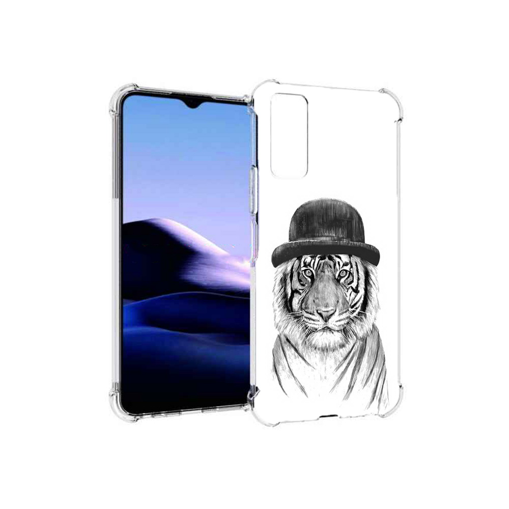 

Чехол MyPads Tocco для Vivo Y20 тигр британец (PT154038.379.641), Прозрачный, Tocco