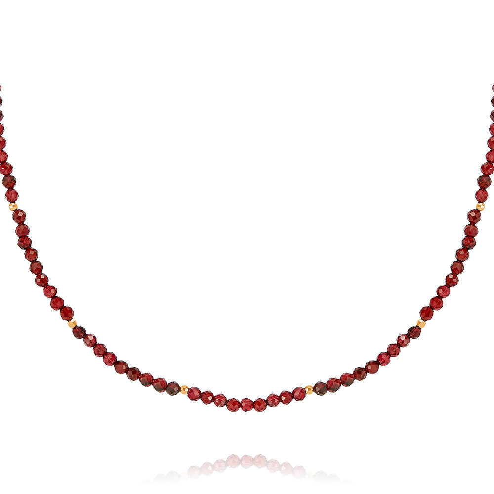 

Бусы из красного золота с гранатом р. 42 см ADAMAS 84040160/01-А50-655, 84040160/01-А50-655