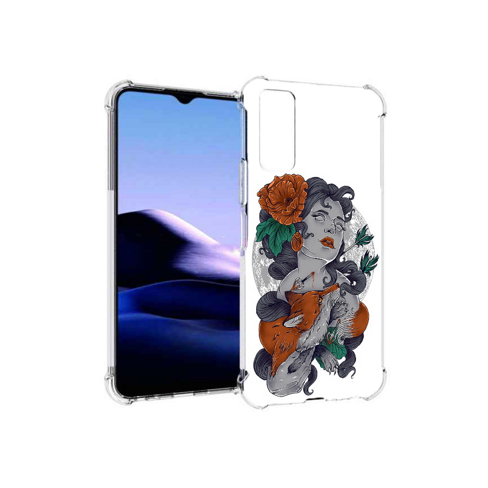 

Чехол MyPads Tocco для Vivo Y20 темная девушка с лисой (PT154038.379.639), Прозрачный, Tocco