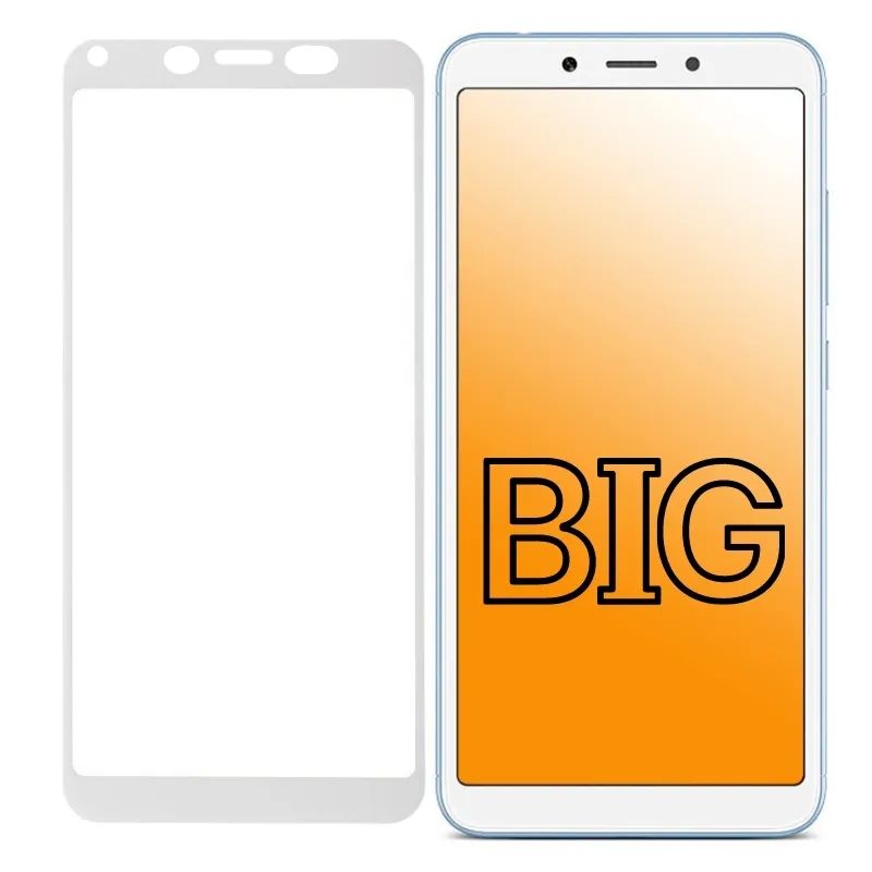 

Защитное стекло для Xiaomi Redmi 6 и Redmi 6A с белой рамкой, Redmi 6; Redmi 6A