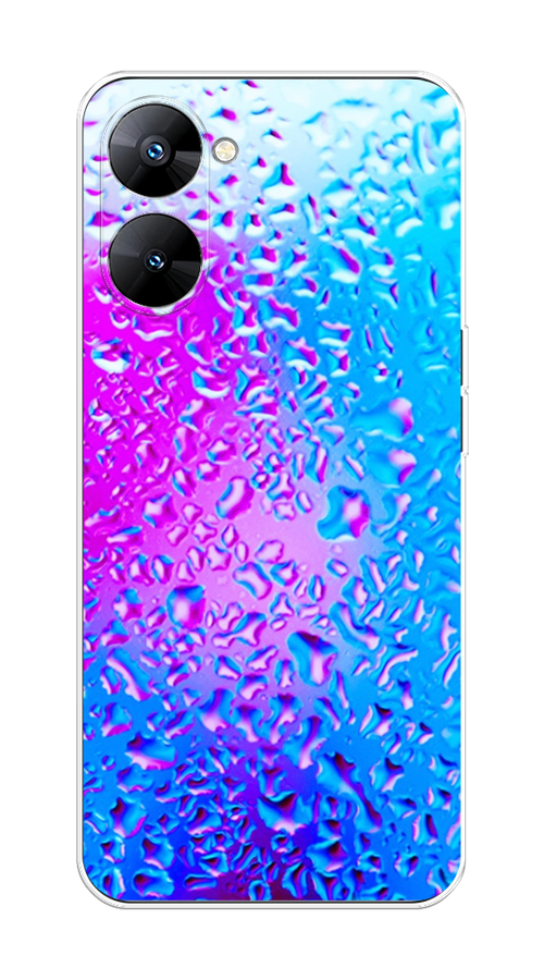 

Чехол на Realme V30 5G/V30T 5G "Капли на стекле", Бирюзовый;розовый, 2513450-3