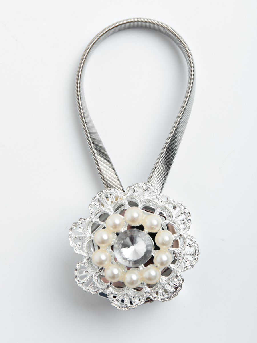 Подхват для штор Ajur, 25 см, серебро