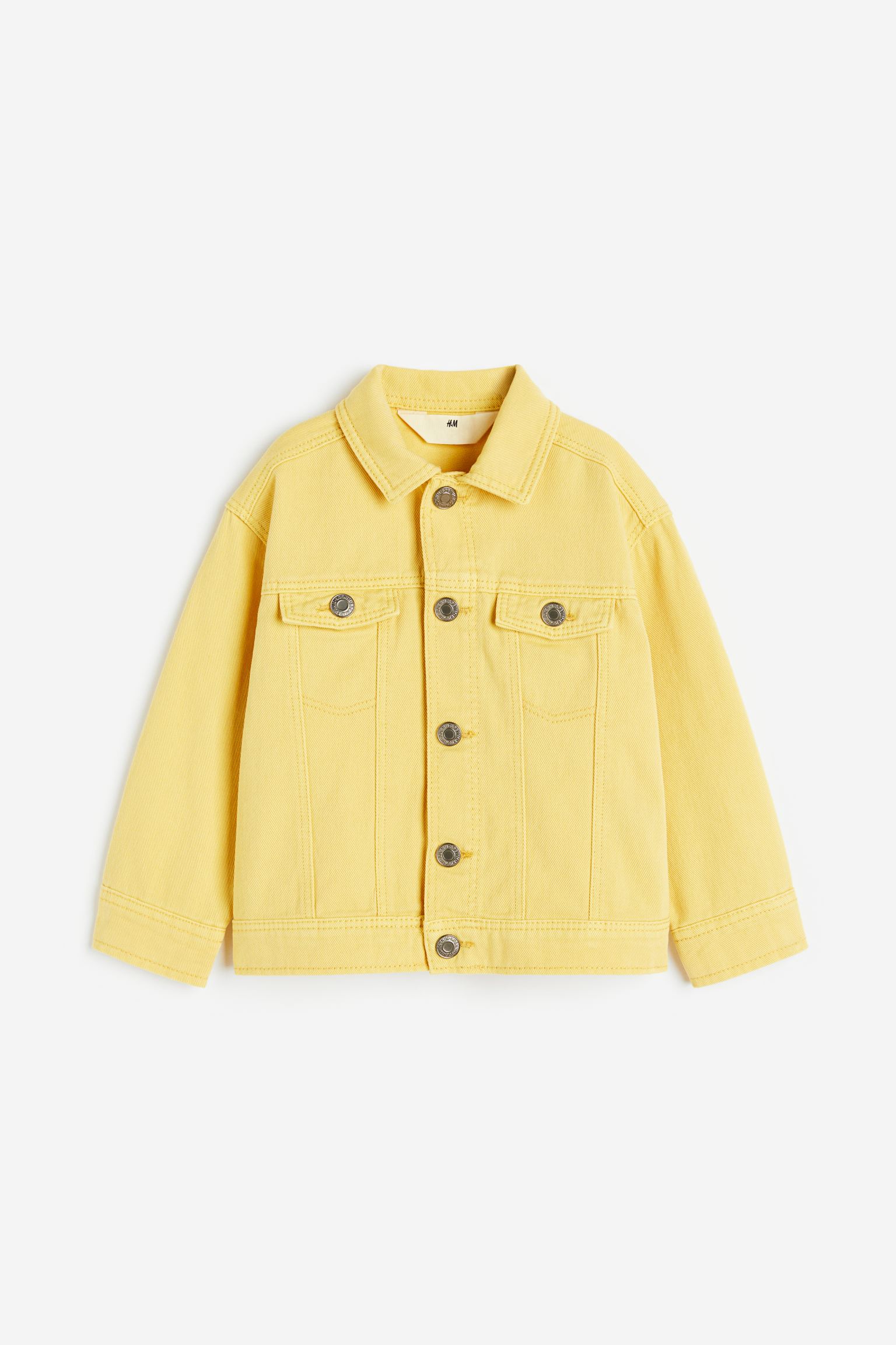 Джинсовая куртка с комфортным стрейчем H&M для мальчиков 92 Желтый (доставка из-за рубежа)
