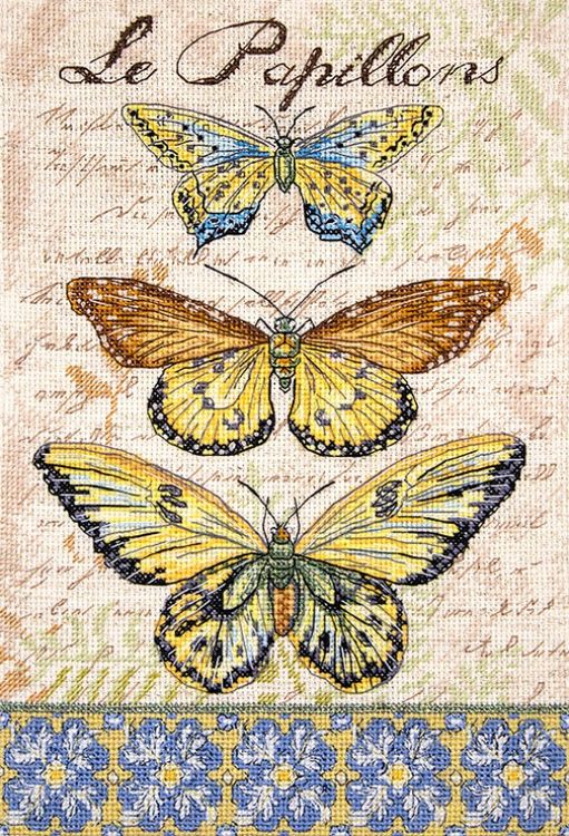 

Набор для вышивания «Vintage Wings-Le Papillons»