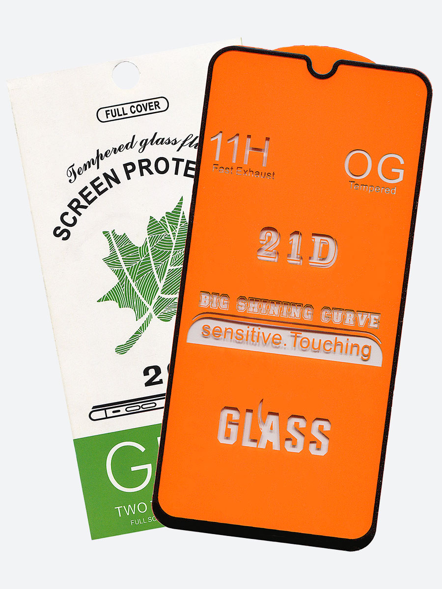 Защитное стекло Glass для Samsung Galaxy A40/A20E/21D полный клей, черная рамка
