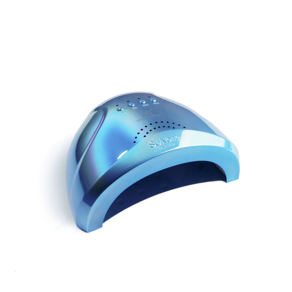 Лампа для гель-лака TNL Professional UV LED 48 W Shiny перламутрово-голубая сенсор