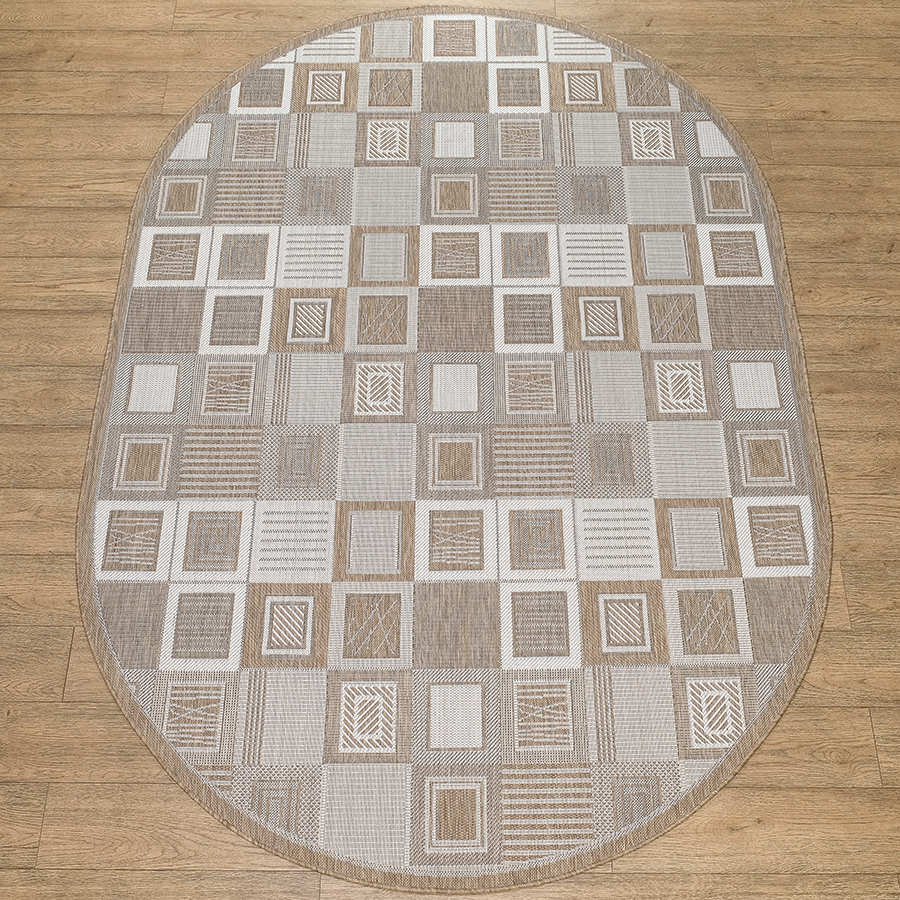 

Ковёр Kitroom Флурлюкс (Сизаль) 160x300 овальный бежевый 51304