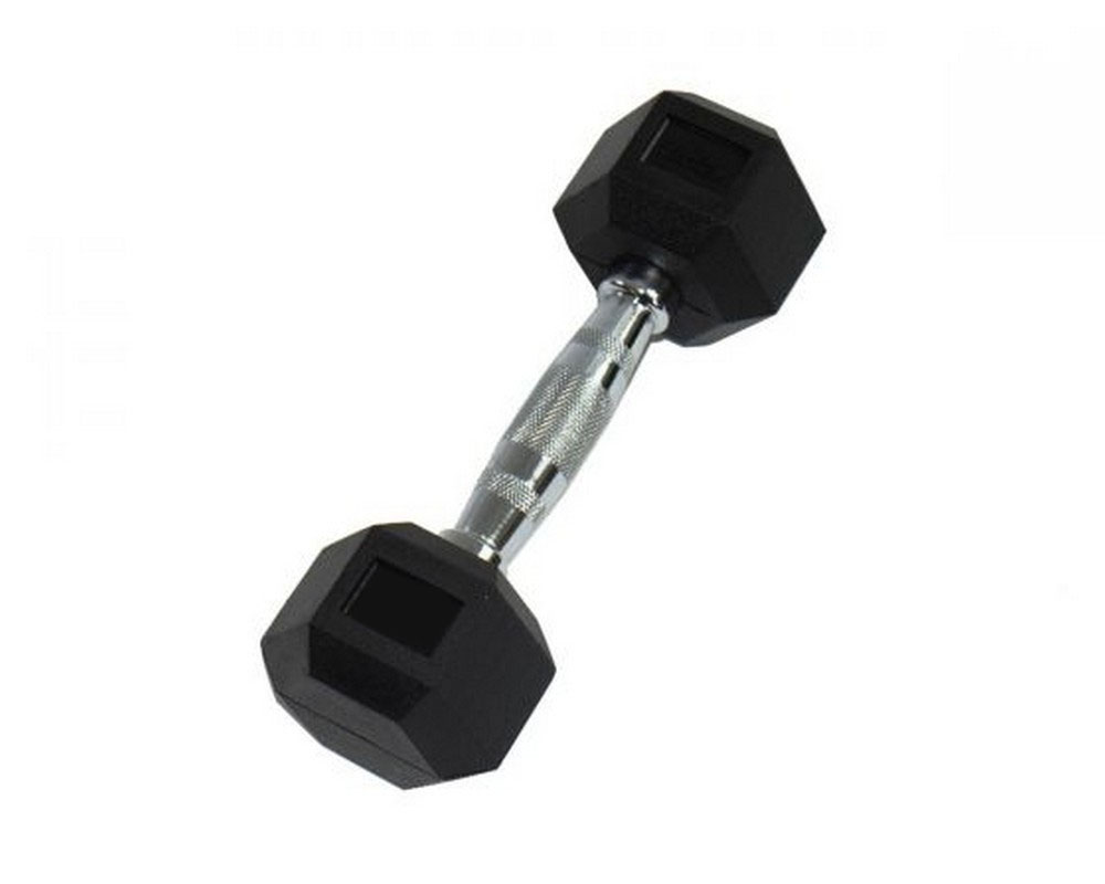 Гантель Perform Better Rubber Encased Hex Dumbbells 15 черный (4137-15\BK-15-00)