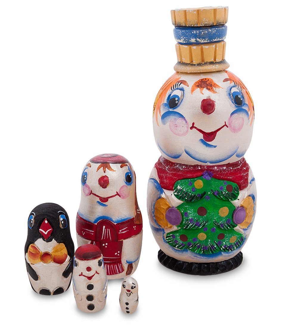 

Матрешка Народные промыслы Снеговики и пингвин, Многоцветный, AT1964556