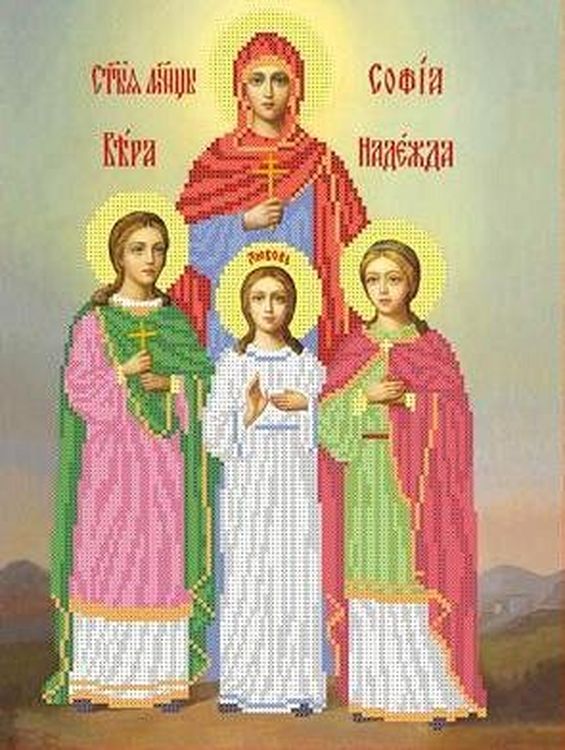 

Рисунок на ткани «Святые Вера, Надежда и Любовь»
