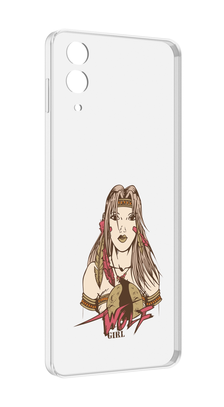 Чехол MyPads девушка волк для Samsung Galaxy Z Flip 4 (SM-F721)