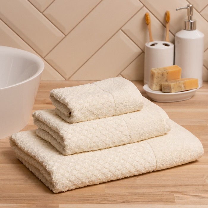 

Полотенце махровое LoveLife Silky dream 30х60 см, молочный, 100% хлопок, Turkish cotton