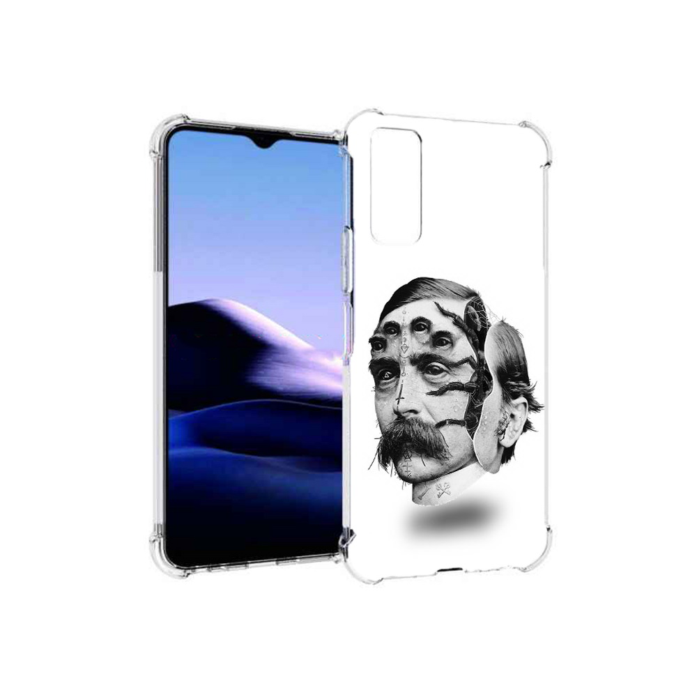 

Чехол MyPads Tocco для Vivo Y20 страшное лицо мужчины (PT154038.379.629), Прозрачный, Tocco