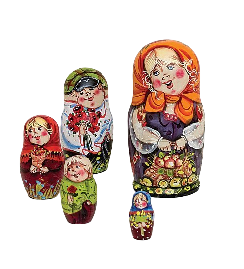 

Матрешка Народные промыслы Большая семейка, Многоцветный, AT1935175
