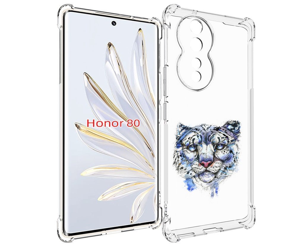 

Чехол MyPads Тигр 4 для Honor 80, Прозрачный, Tocco