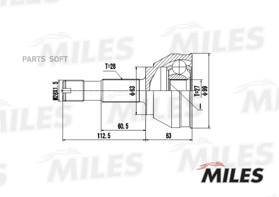 

MILES Шарнирный комплект MILES GA20058