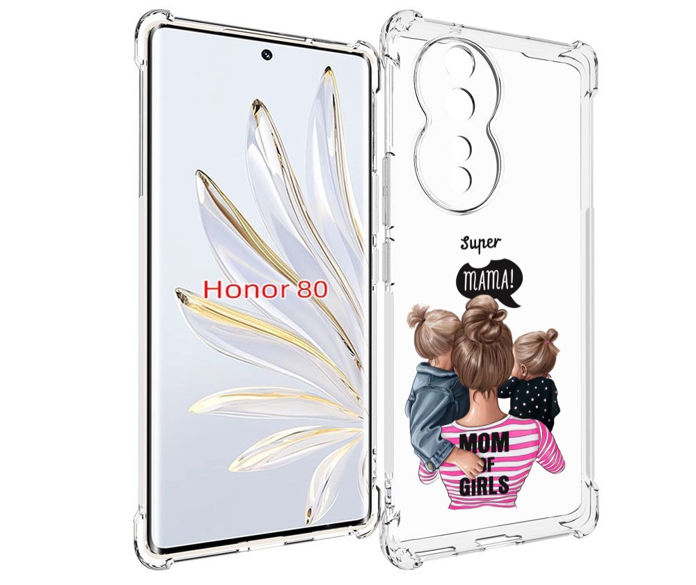 

Чехол MyPads Супер-мама-2 женский для Honor 80, Прозрачный, Tocco
