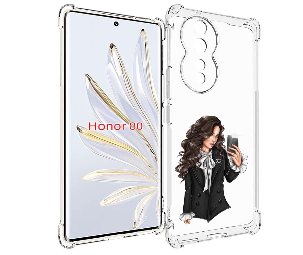 

Чехол MyPads Стильная-девушка для Honor 80, Прозрачный, Tocco