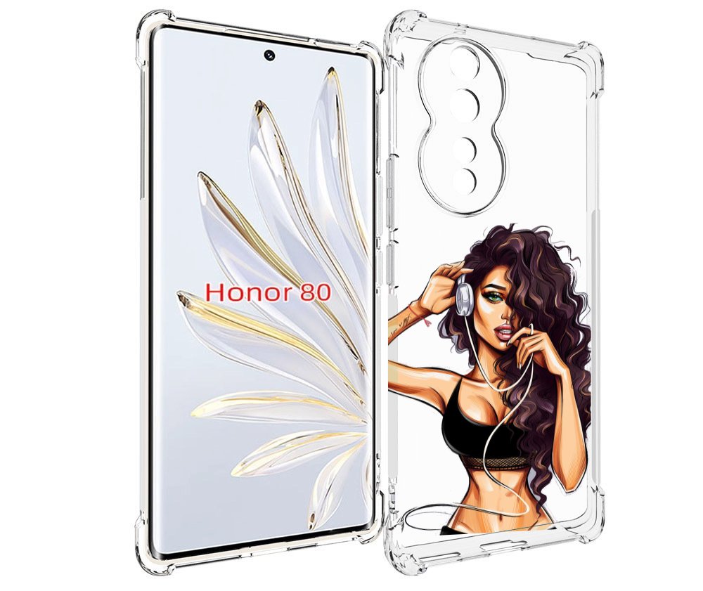 

Чехол MyPads Спортивная-девушка женский для Honor 80, Прозрачный, Tocco