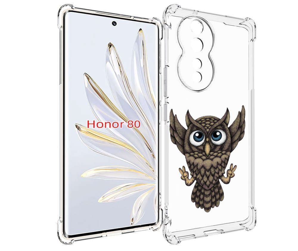 

Чехол MyPads Сова для Honor 80, Прозрачный, Tocco