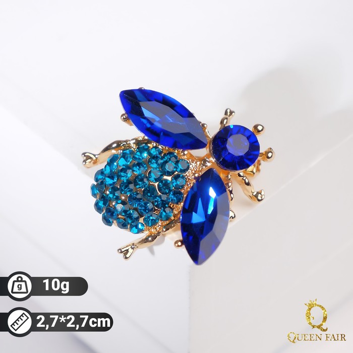 

Брошь из бижутерного сплава Queen Fair 4572265, стекло/стразы, 4572265