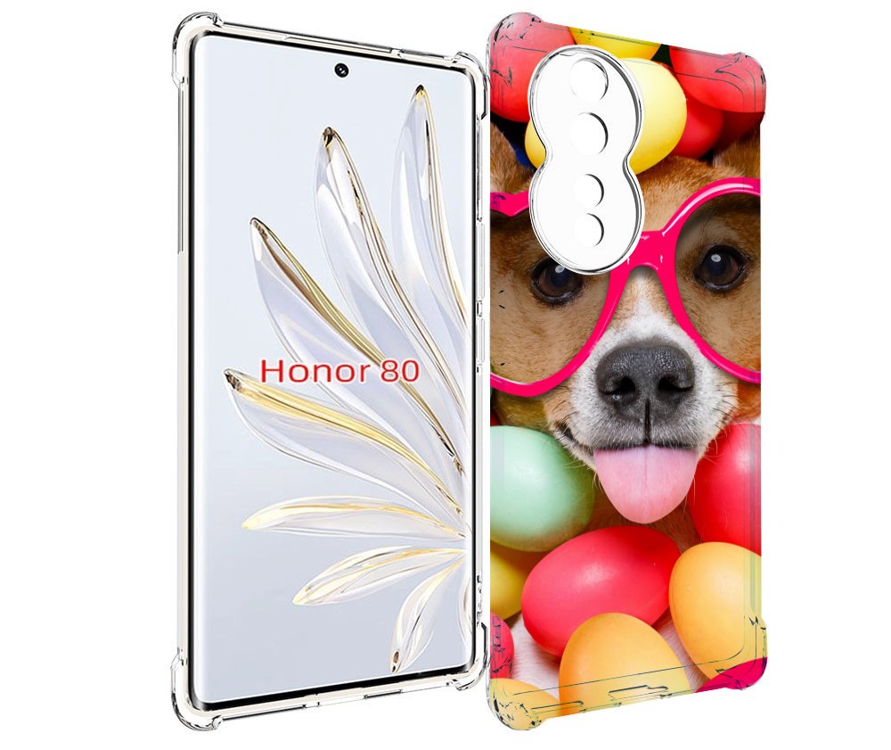 

Чехол MyPads Собака-в-яйцах для Honor 80, Прозрачный, Tocco