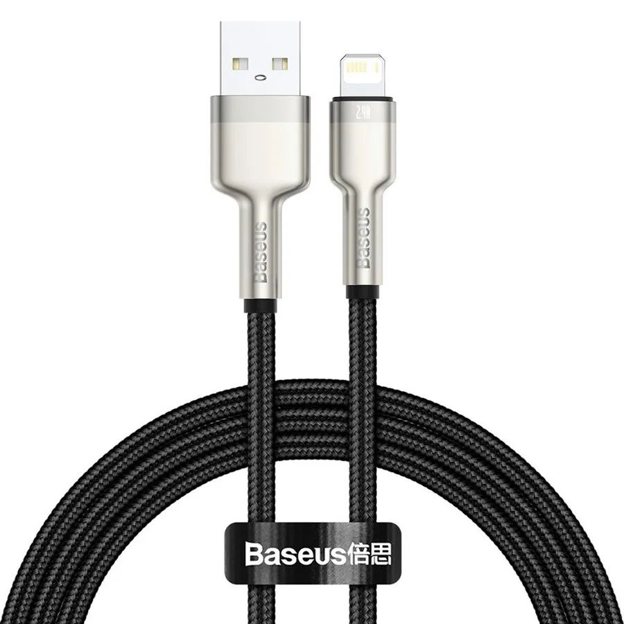 

Аксессуар Baseus Cafule Series USB - Lightning 2.4A 1m Black CALJK-A01