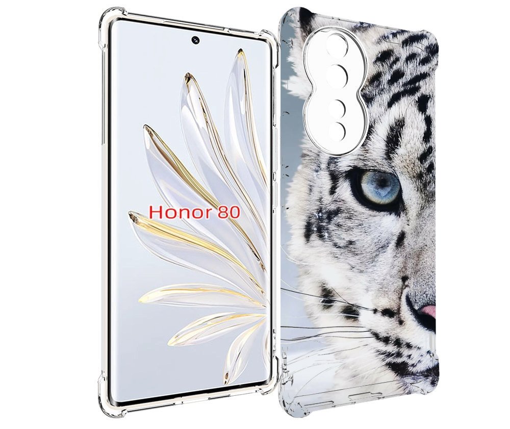 

Чехол MyPads Снежный-барс для Honor 80, Прозрачный, Tocco
