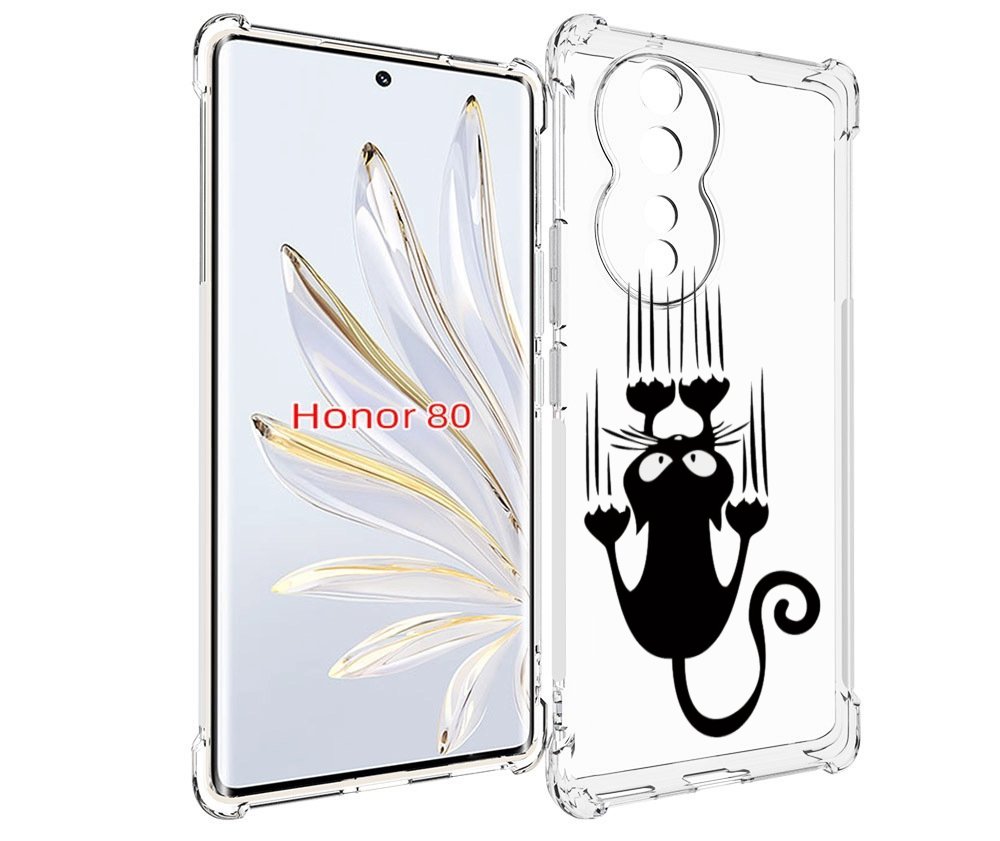 

Чехол MyPads Свисающий-кот для Honor 80, Прозрачный, Tocco