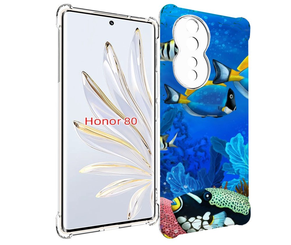 

Чехол MyPads Рыбки для Honor 80, Прозрачный, Tocco