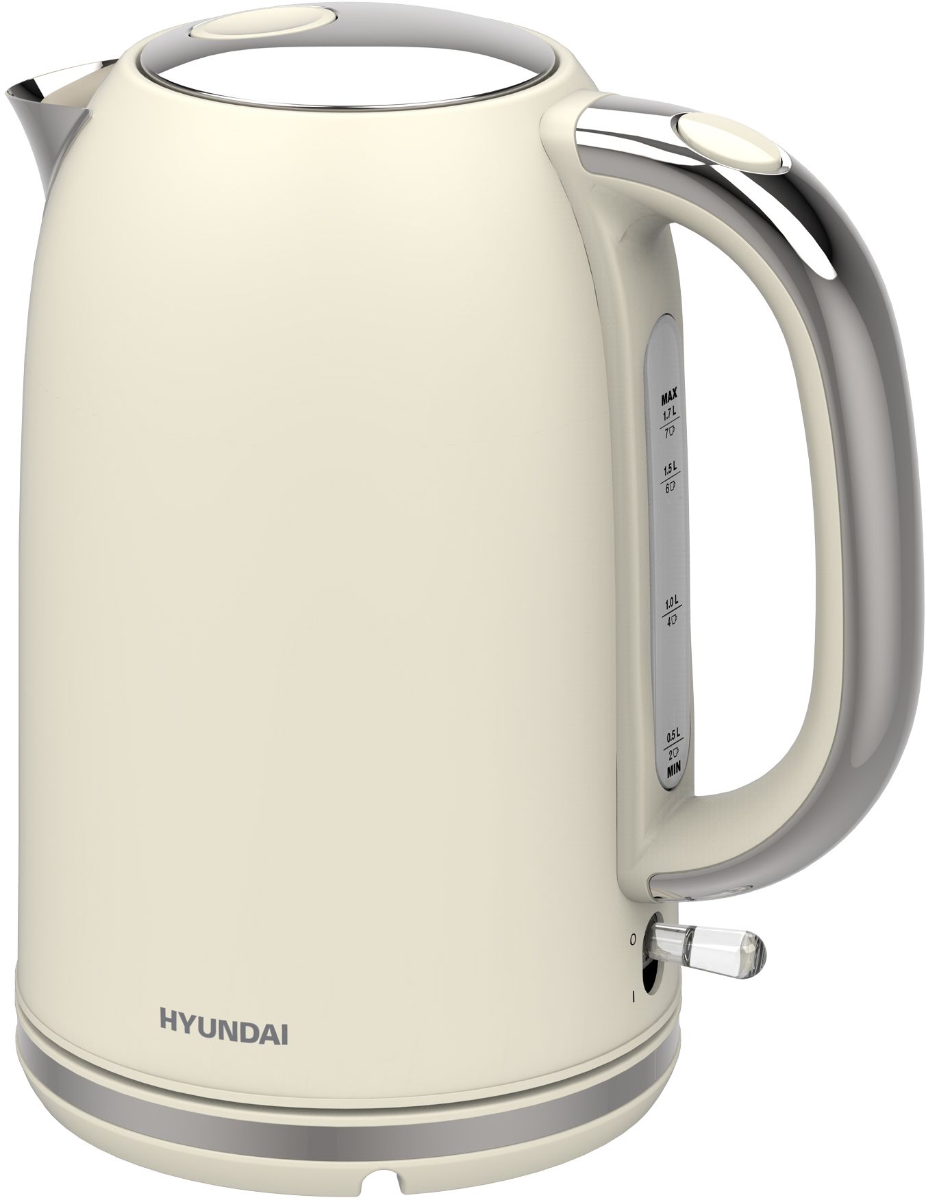 Чайник электрический HYUNDAI HYK-S9900 1.7 л бежевый чайник электрический morphy richards accent kettle mr7076a ml молочный