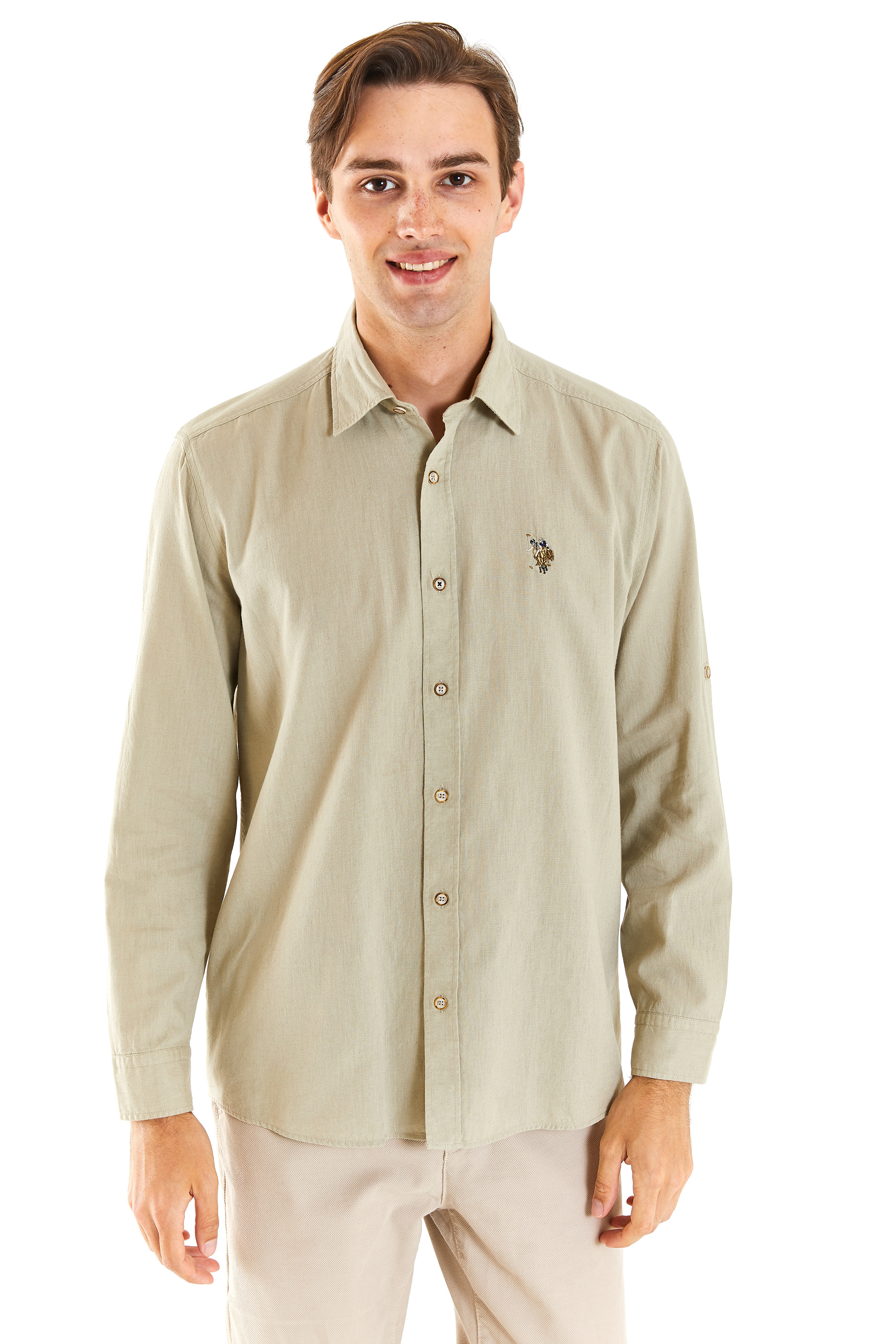 

Рубашка мужская US Polo Assn G081SZ0040ENZO024Y хаки 2XL, G081SZ0040ENZO024Y