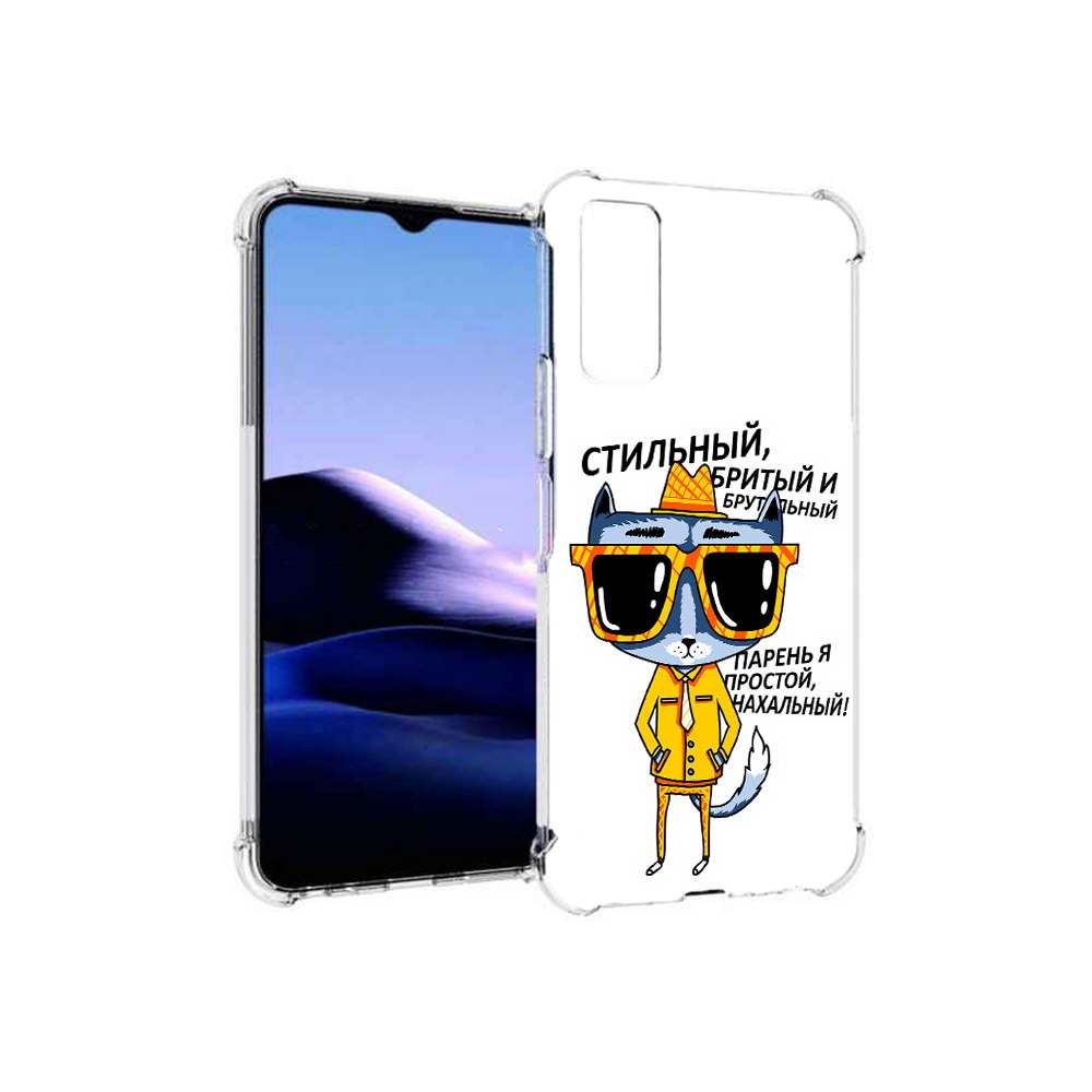 

Чехол MyPads Tocco для Vivo Y20 стильный кот (PT154038.379.625), Прозрачный, Tocco