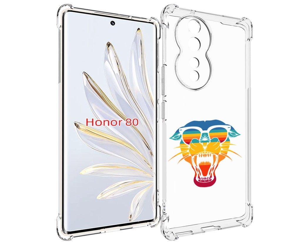 

Чехол MyPads Радужная-пантера для Honor 80, Прозрачный, Tocco
