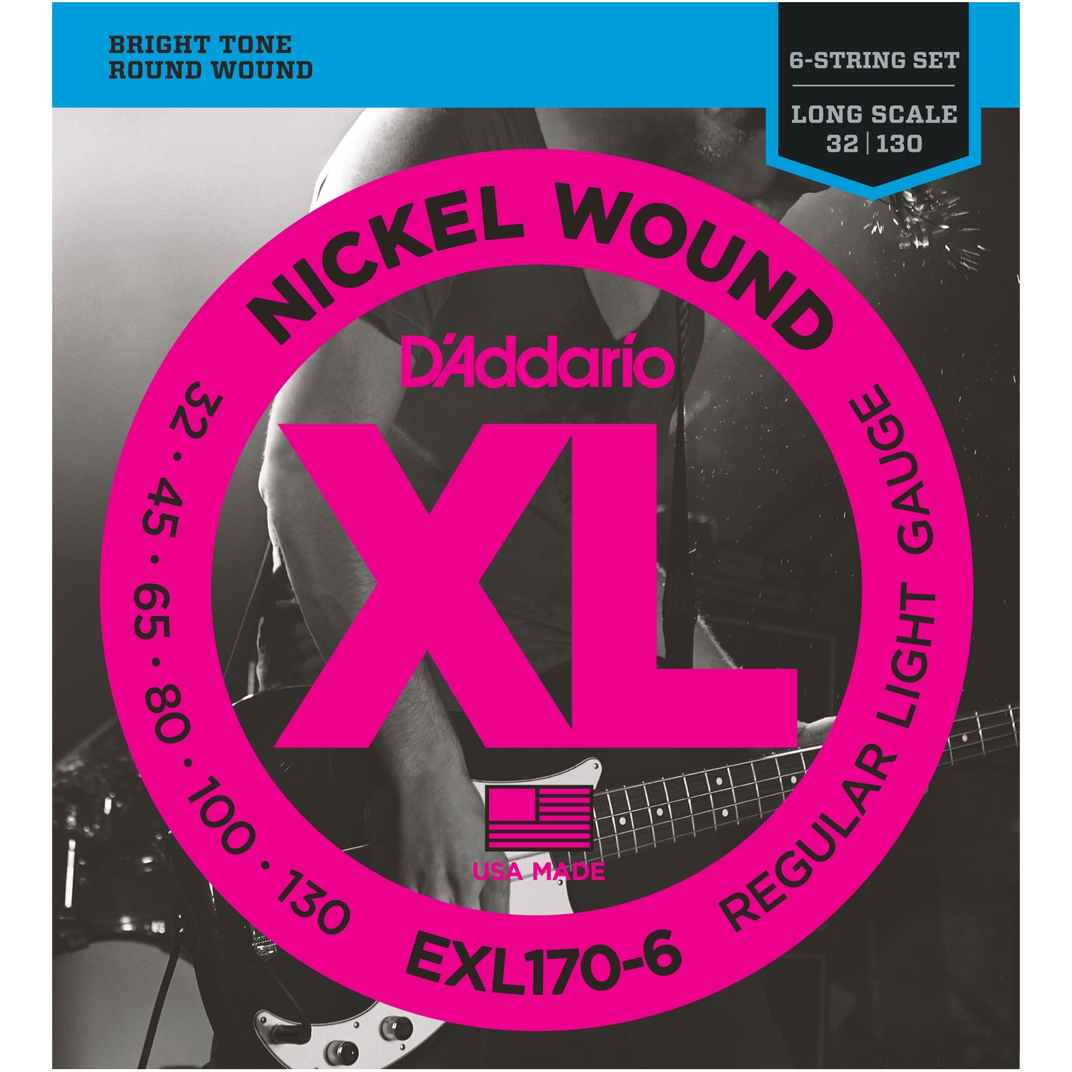 фото Струны для бас-гитары daddario exl170-6 d'addario