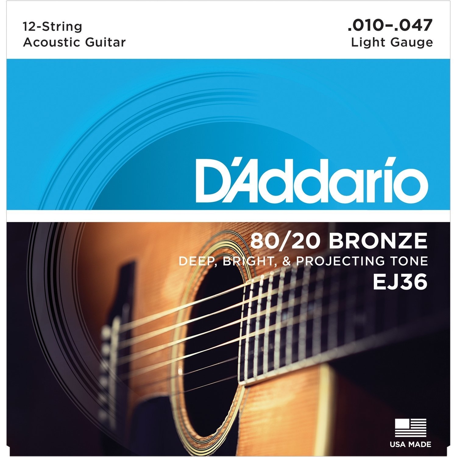 фото Струны для акустической гитары daddario ej36 d'addario