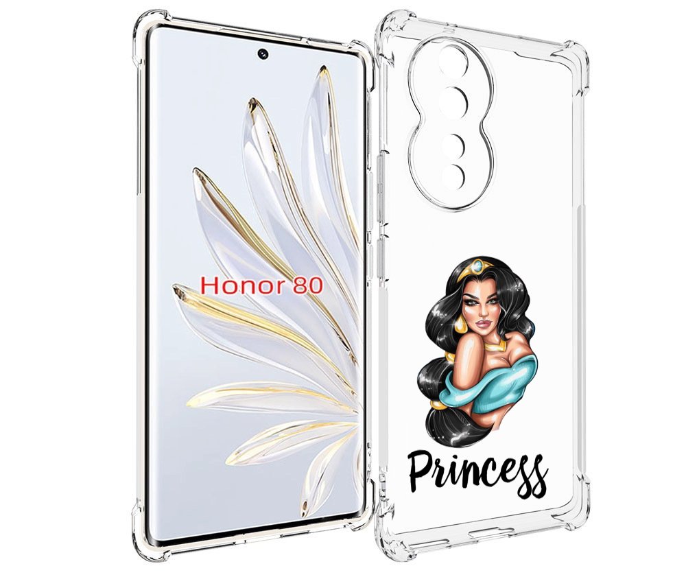 

Чехол MyPads Принцесса-Жасмин женский для Honor 80, Прозрачный, Tocco