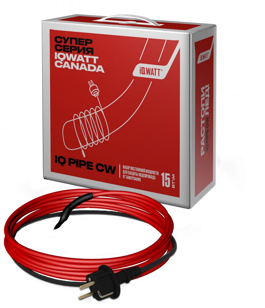 

Греющий кабель для труб IQWATT IQ PIPE CW 28 м, 420 Вт, IQ_PIPE_CW