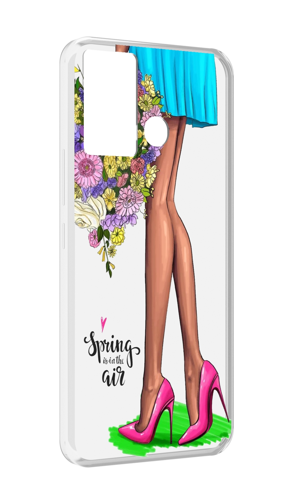 

Чехол MyPads Весна-в-воздухе женский для Infinix Hot 12 Play, Прозрачный, Tocco