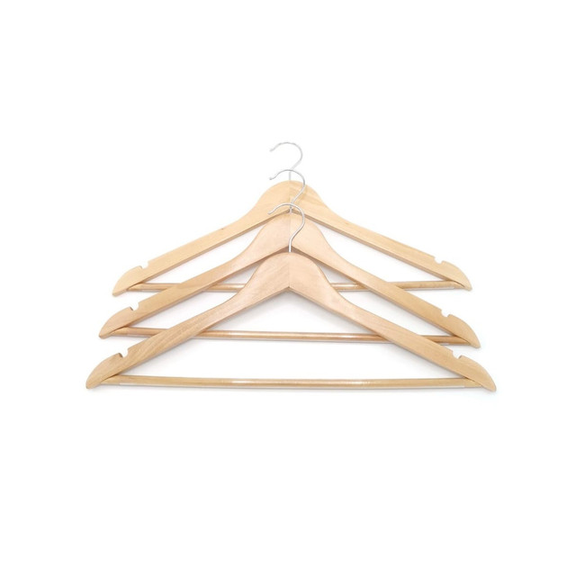 Вешалка-плечики для одежды Termico дерево 44,5х1,2х23 см 3 шт бежевый