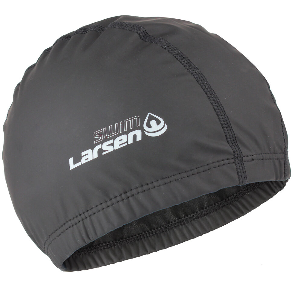 

Шапочка плавательная Larsen Swim PU100 черная, Черный, Swim PU100