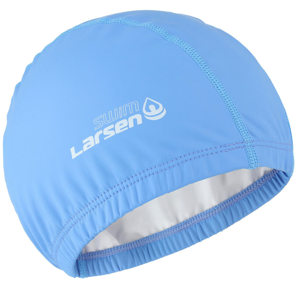 

Шапочка плавательная Larsen Swim PU100 голубая, Голубой, Swim PU100