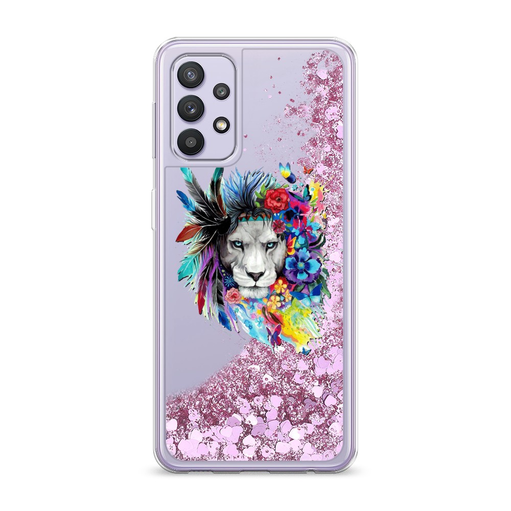

Жидкий чехол с блестками "Гавайский лев" на Samsung Galaxy A32
