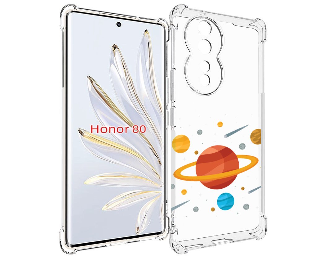 

Чехол MyPads Планета-Сатурн для Honor 80, Прозрачный, Tocco